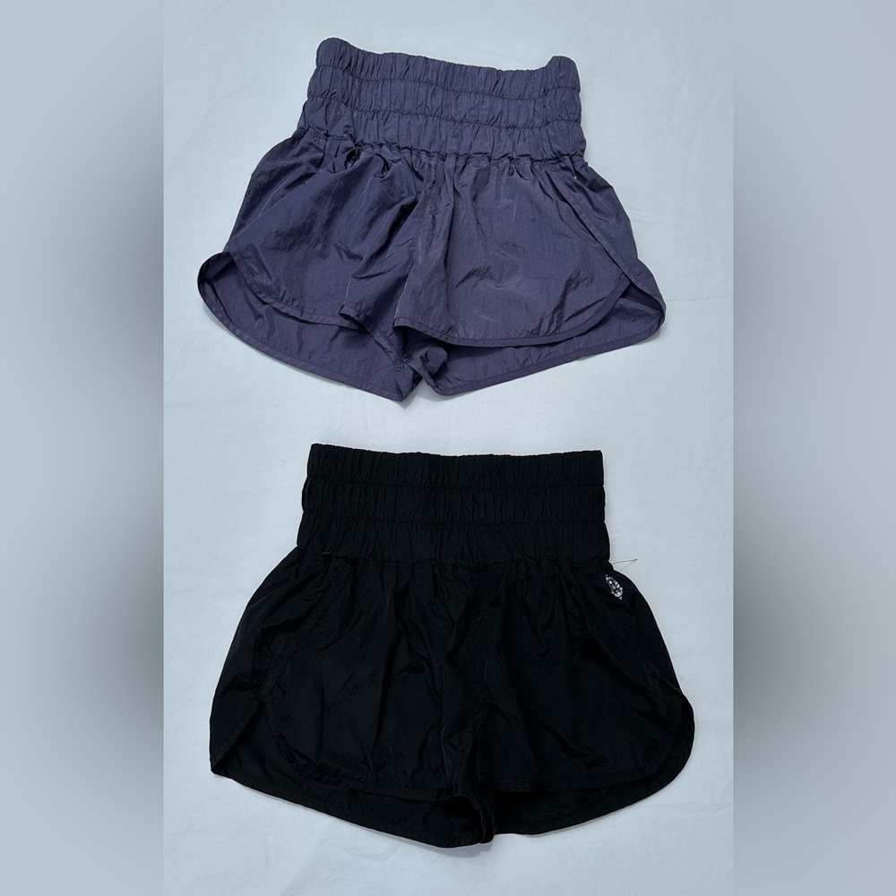 two pairs of FP Movement the way home shorts